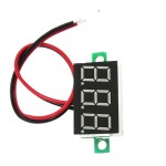 Digital Voltmeter with blue LEDs, 3.5 - 30 V, black, 3-digit and 2-wire